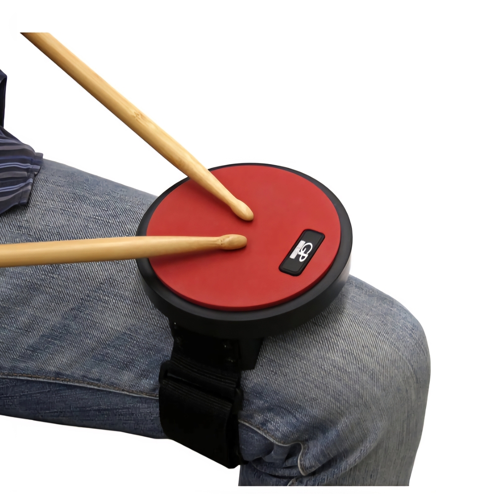 6-Inch Granite Percussion Rubberized Practice Pad w/Knee Strap